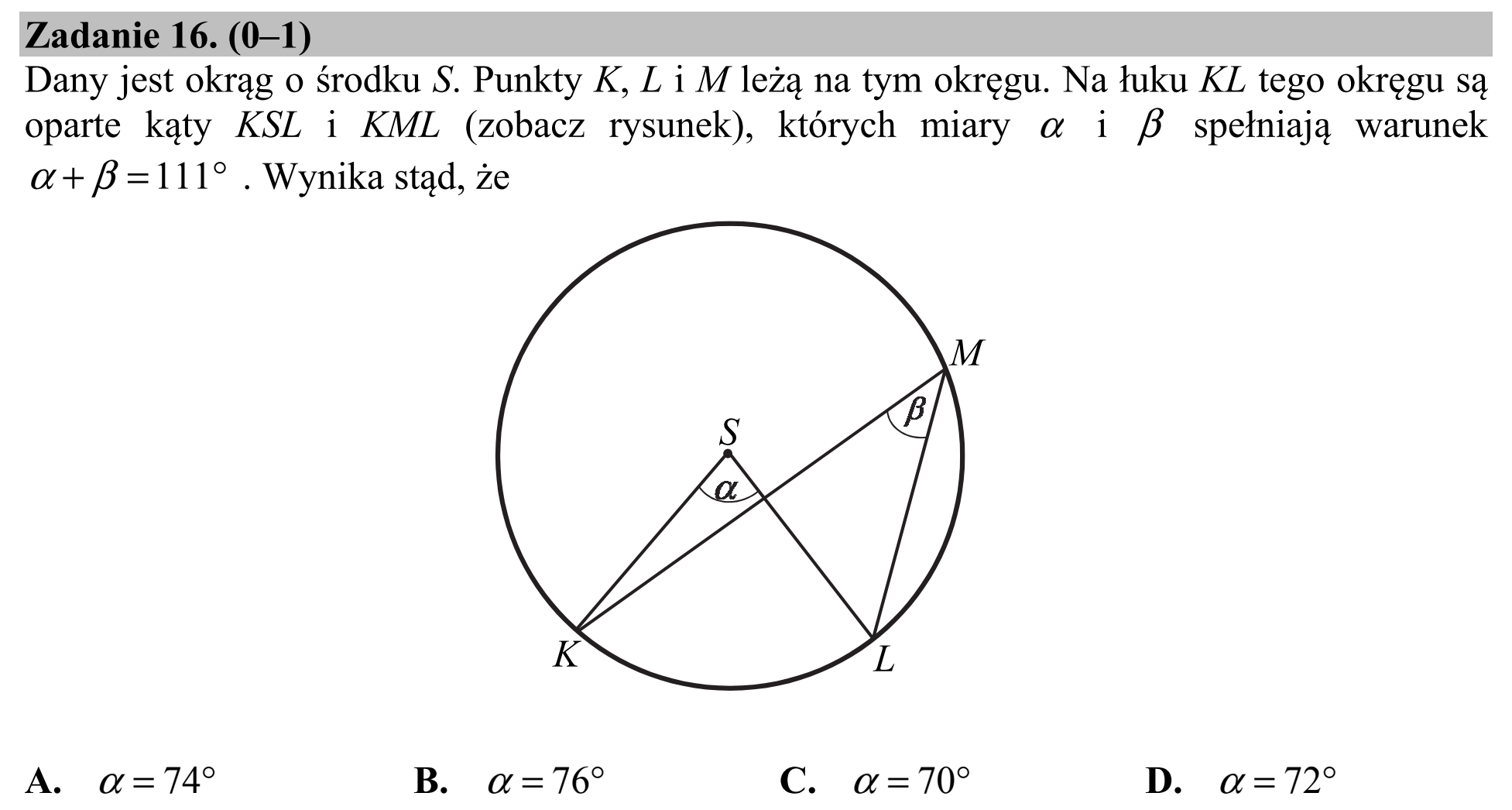 Matura, maj 2018, podgląd zadania 16
