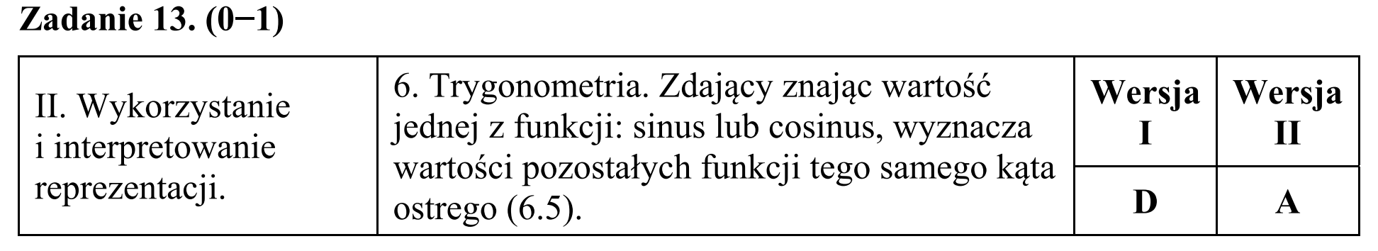 Matura, maj 2019, odpowiedź do zadania 13