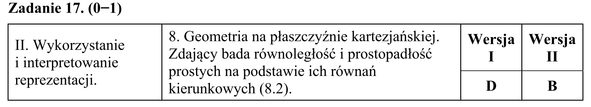 Matura, maj 2019, odpowiedź do zadania 17