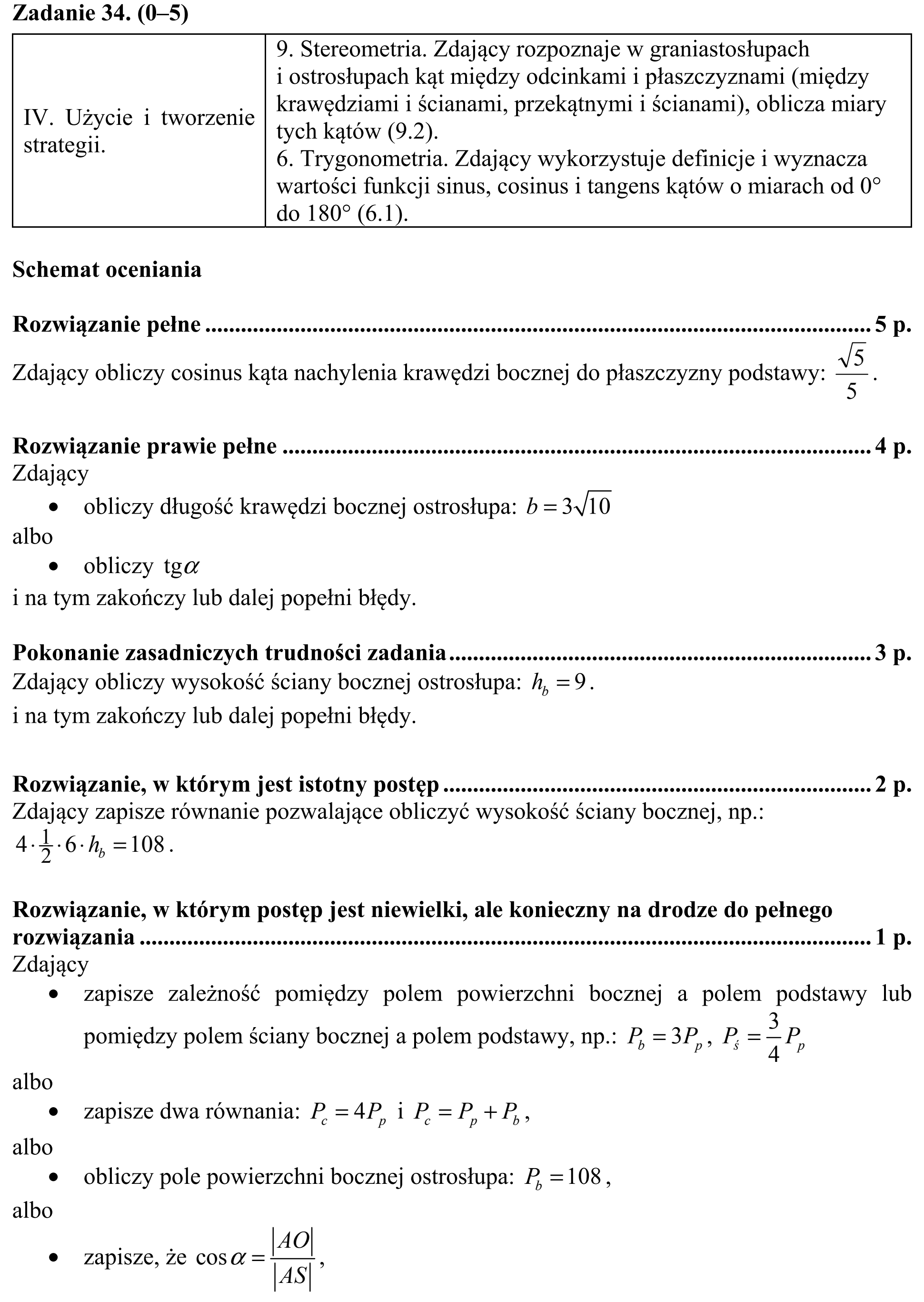 Matura, maj 2019, odpowiedź do zadania 34, fragment 1