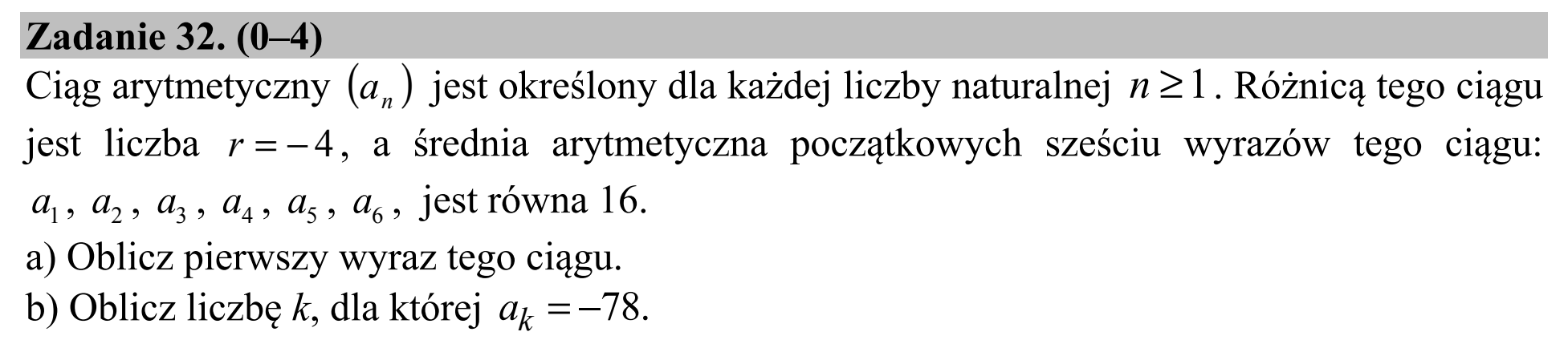 Matura, maj 2019, podgląd zadania 32