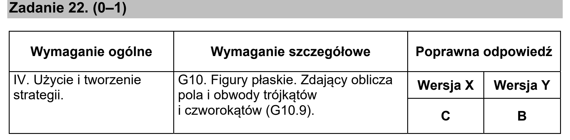 Matura, maj 2020, odpowiedź do zadania 22