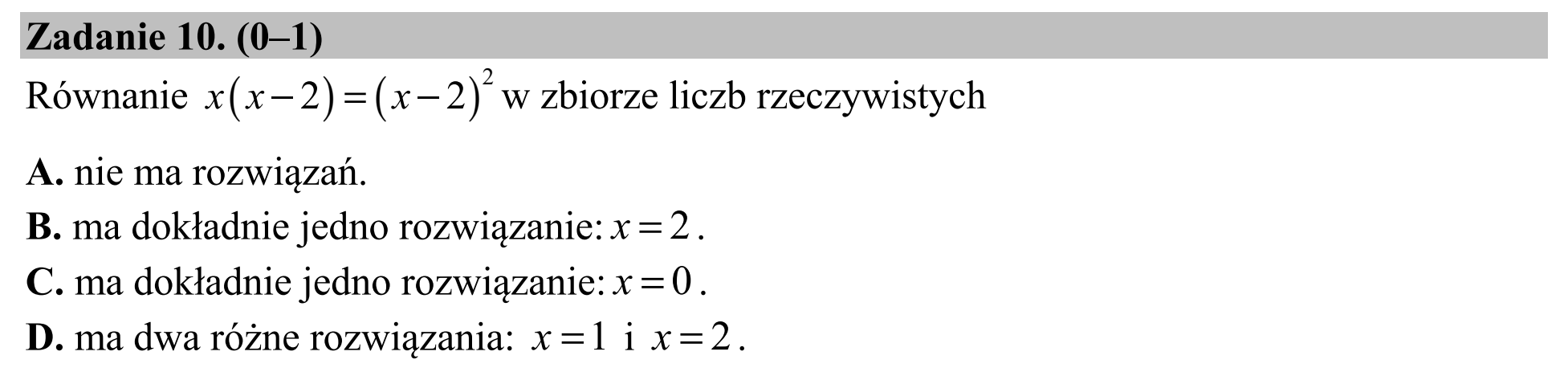 Matura, maj 2020, podgląd zadania 10
