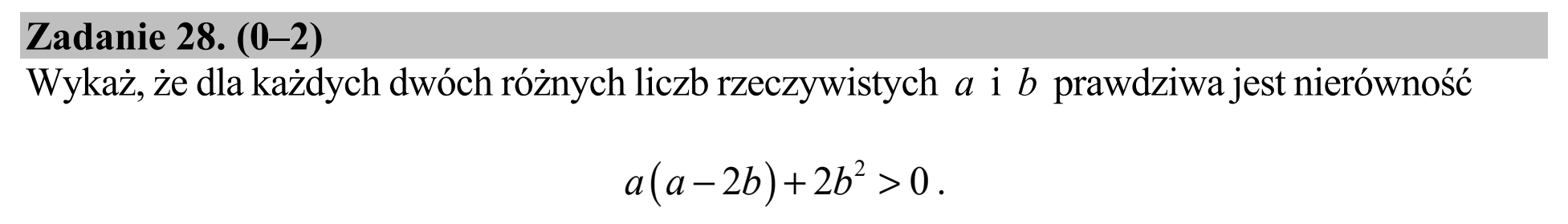 Matura, maj 2020, podgląd zadania 28