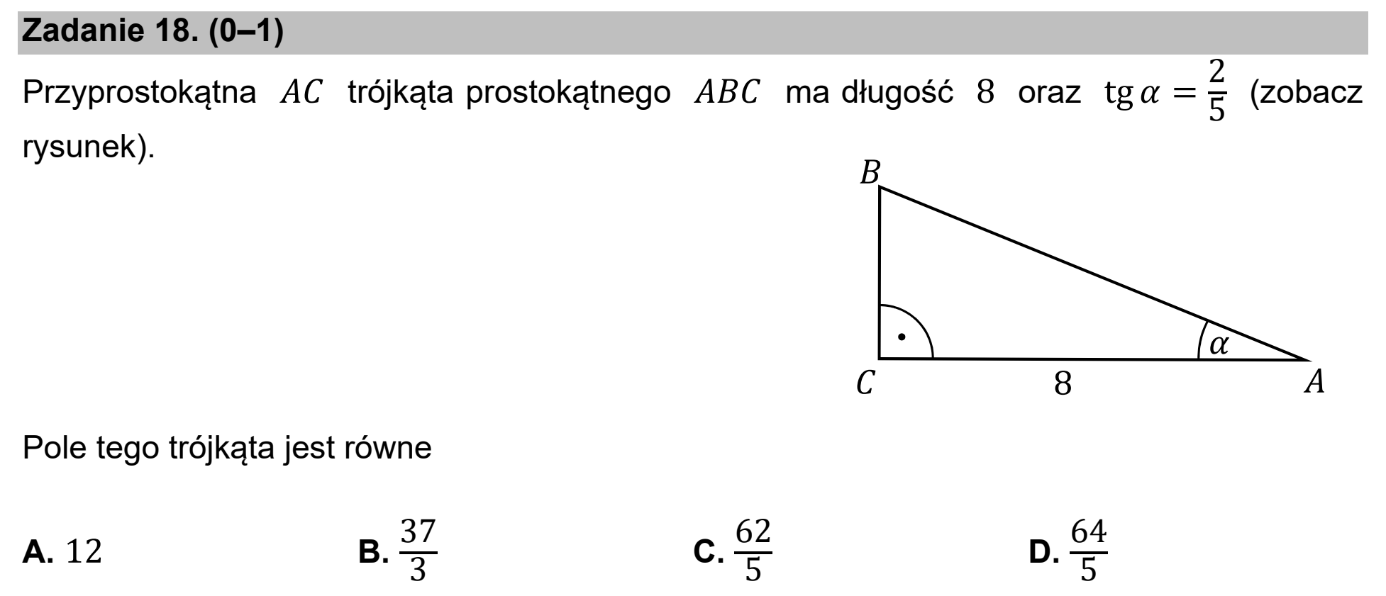 Matura, maj 2021, podgląd zadania 18