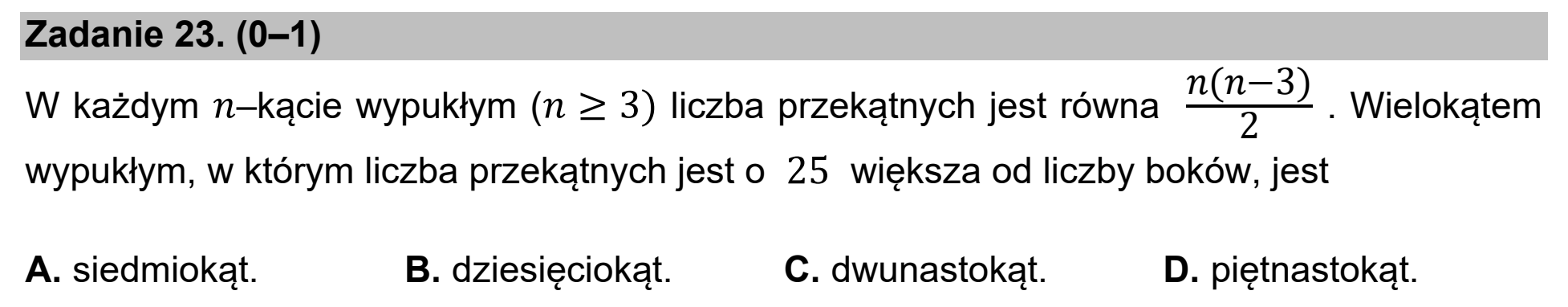 Matura, maj 2021, podgląd zadania 23