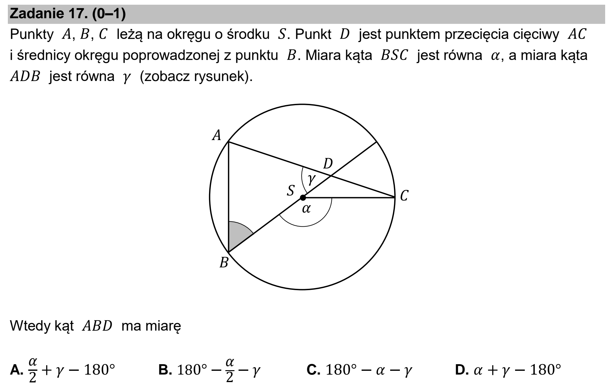 Matura, maj 2022, podgląd zadania 17