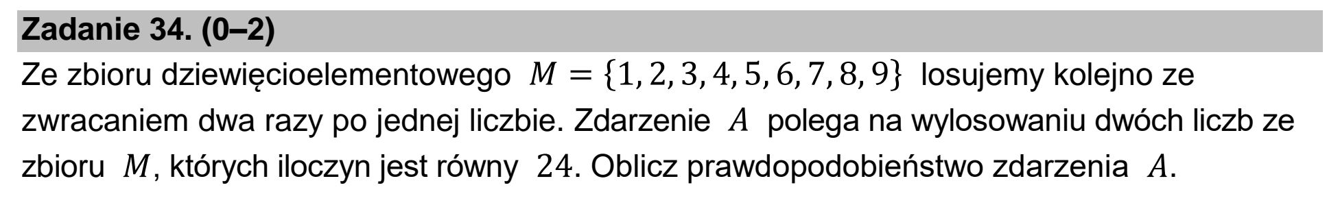 Matura, maj 2022, podgląd zadania 34