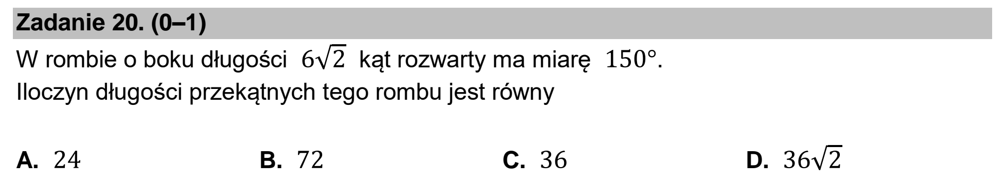 Matura, maj 2023, podgląd zadania 20