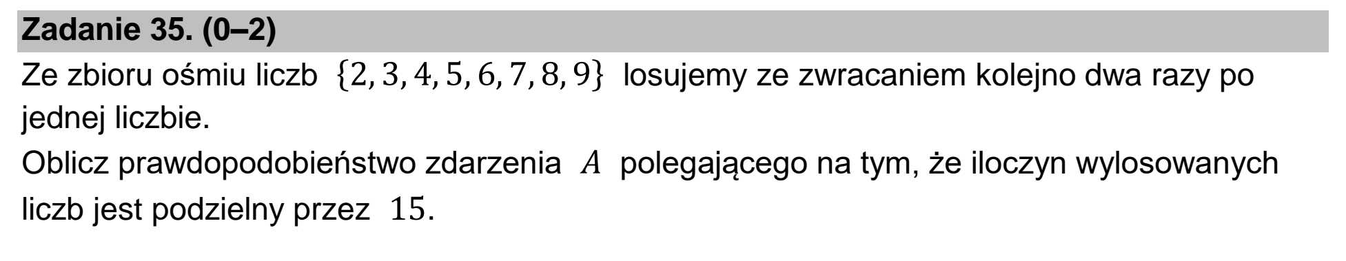 Matura, maj 2023, podgląd zadania 35