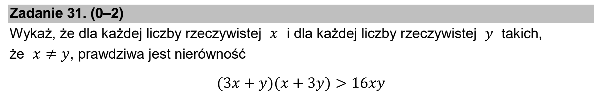 Matura, maj 2024, podgląd zadania 31