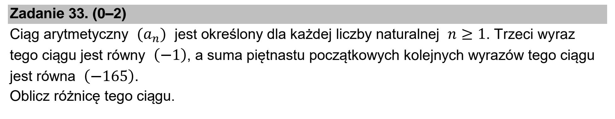 Matura, maj 2024, podgląd zadania 33
