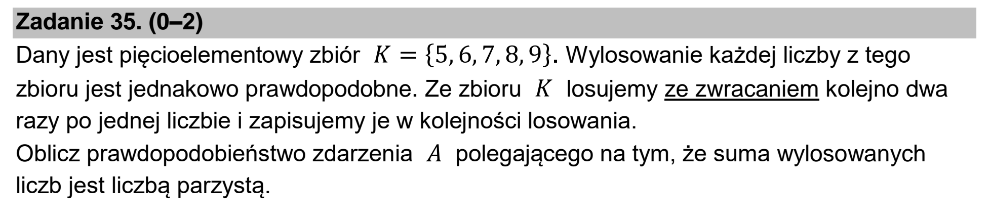 Matura, maj 2024, podgląd zadania 35