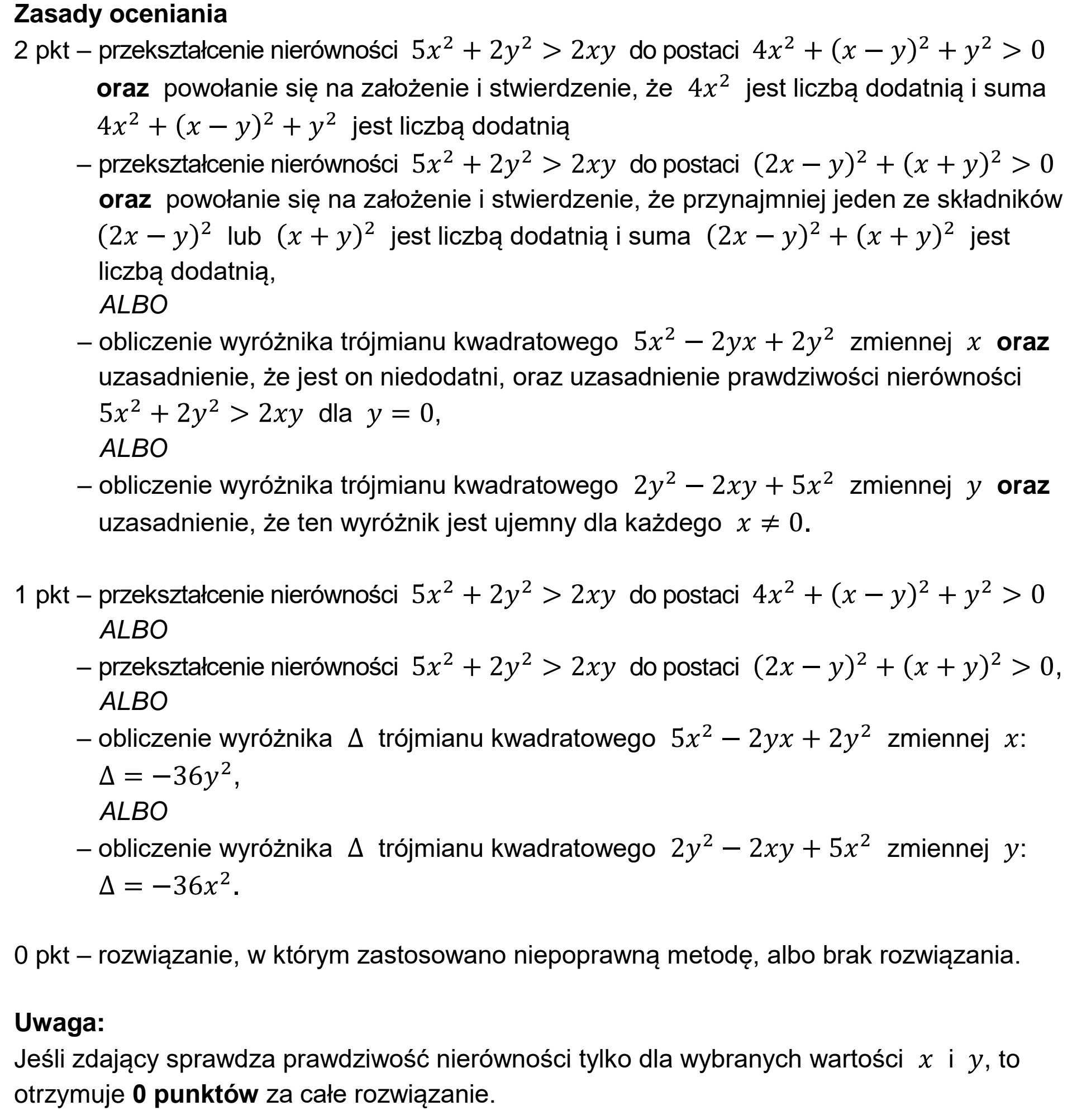Matura, maj 2025, odpowiedź do zadania 27, fragment 1