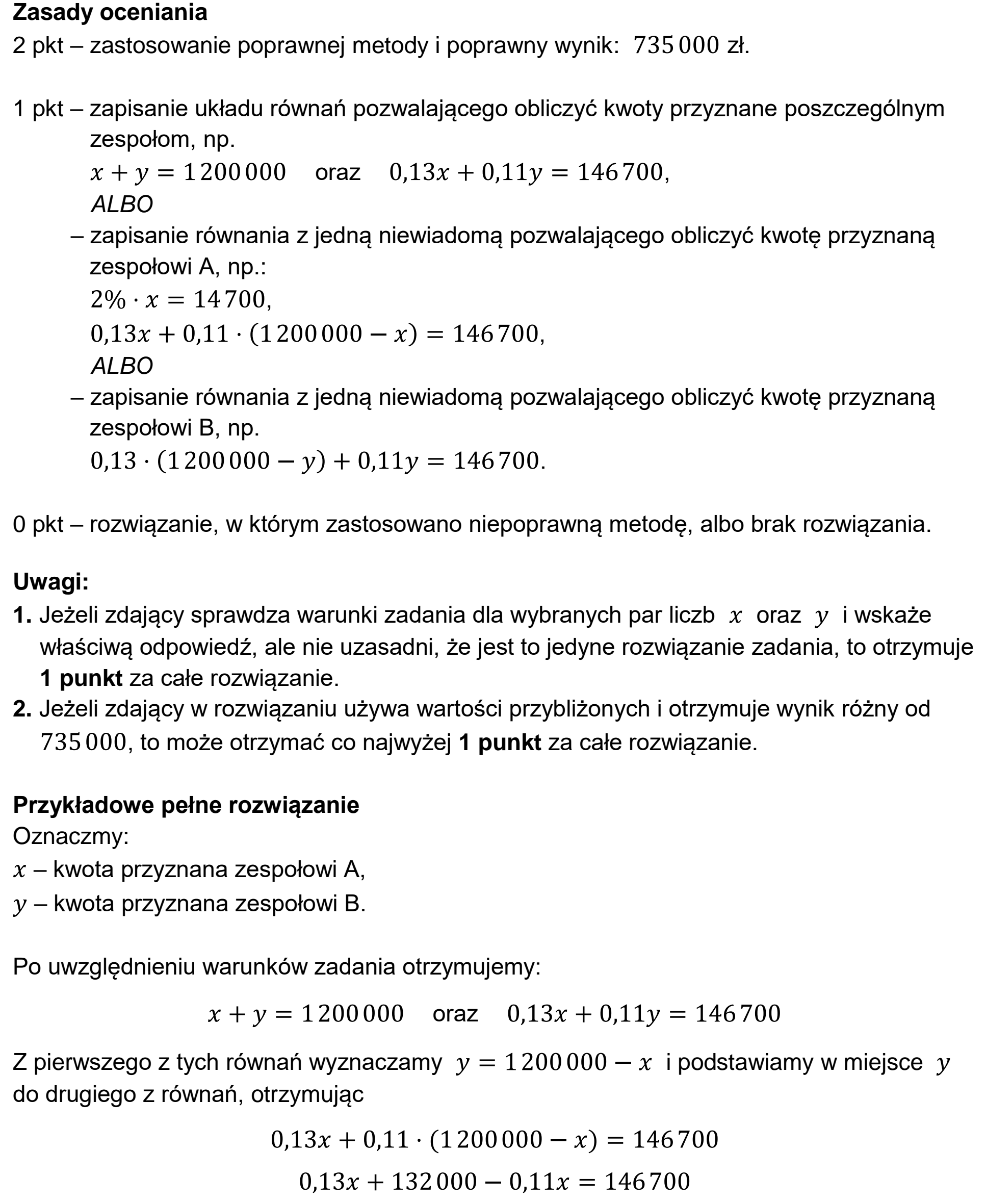 Matura, maj 2025, odpowiedź do zadania 28