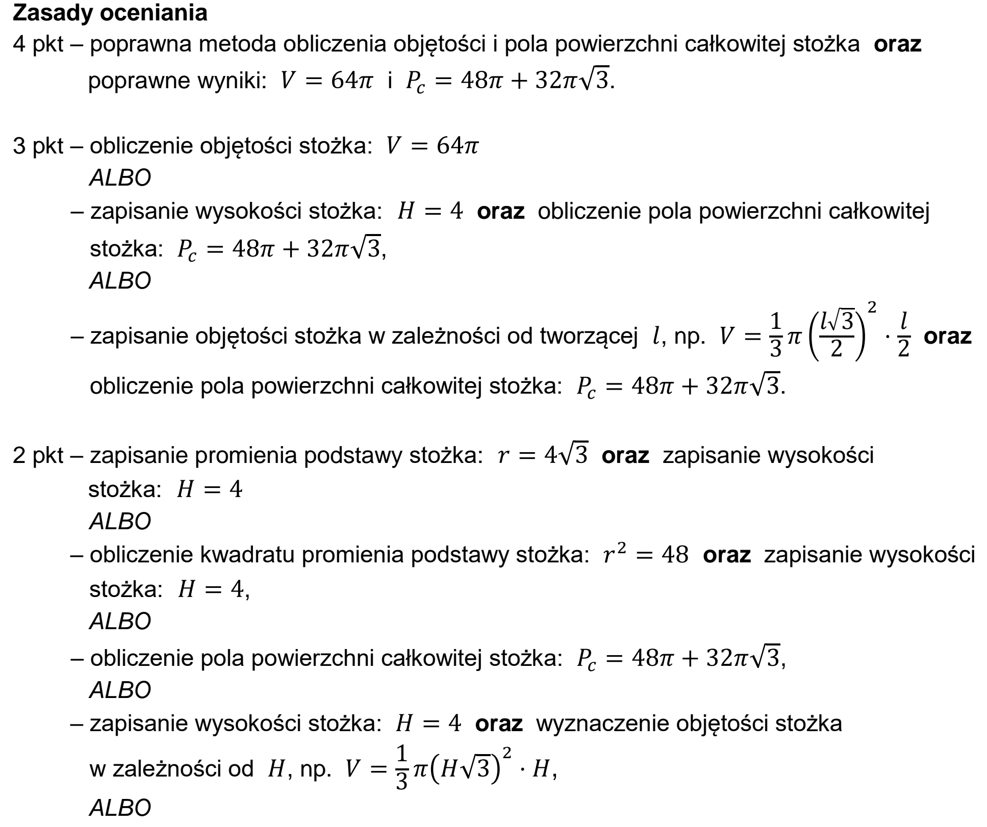 Matura, maj 2025, odpowiedź do zadania 33