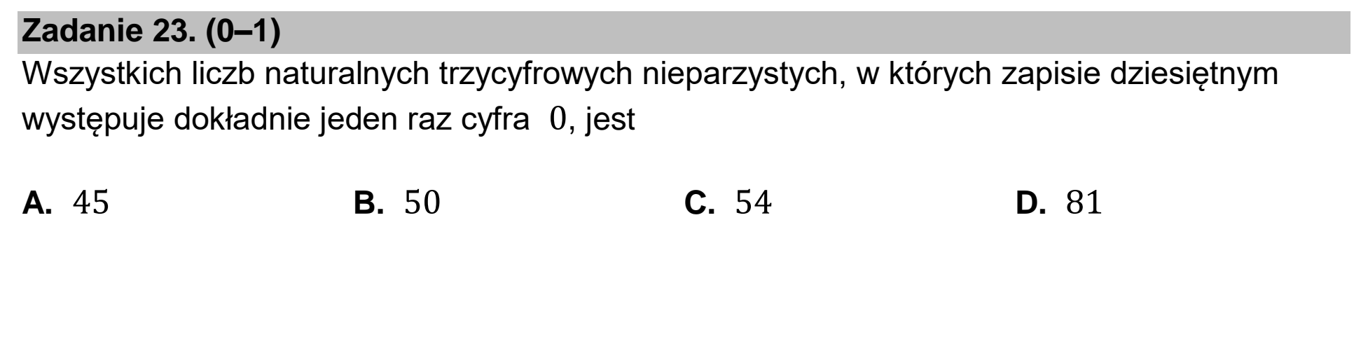 Matura, maj 2025, podgląd zadania 23