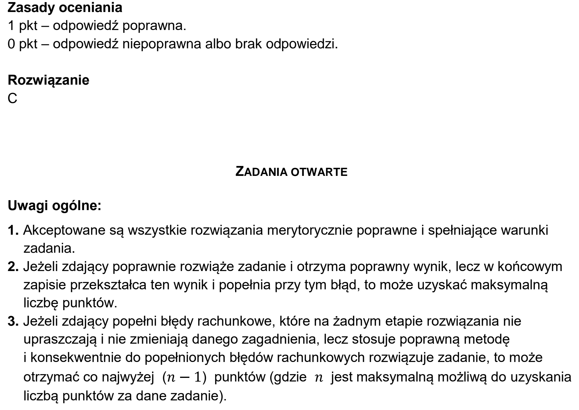Matura, maj 2026, odpowiedź do zadania 25