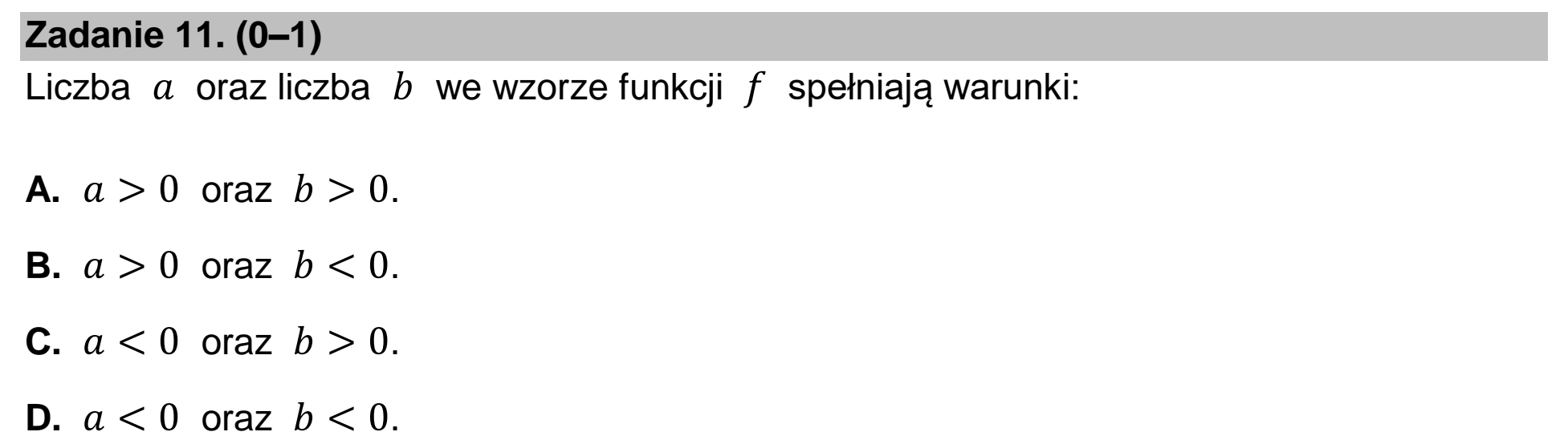 Matura, maj 2026, podgląd zadania 11