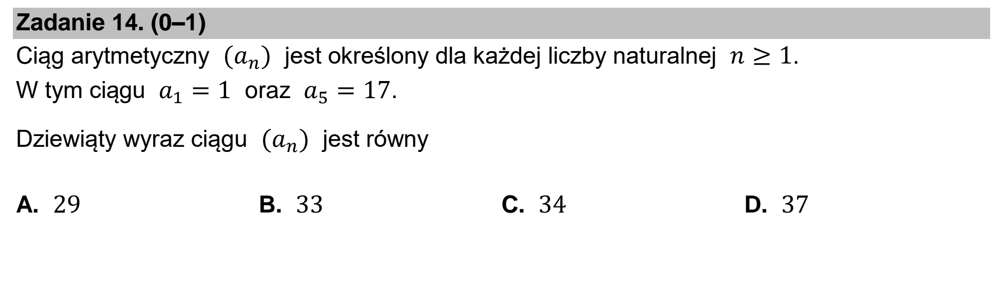 Matura, maj 2026, podgląd zadania 14