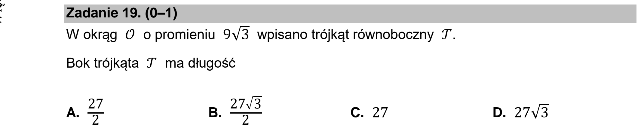 Matura, maj 2026, podgląd zadania 19
