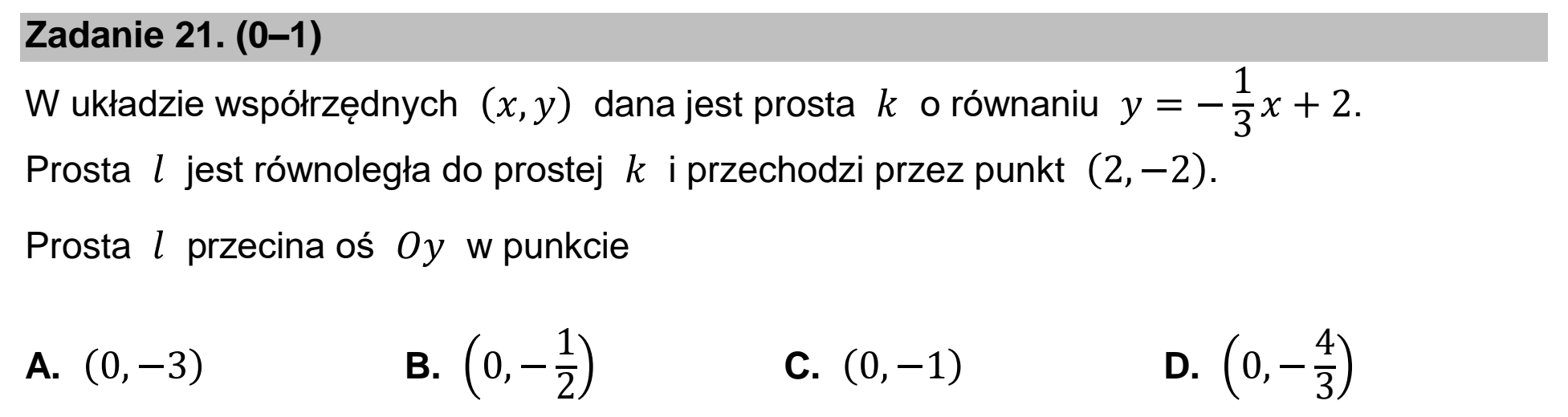 Matura, maj 2026, podgląd zadania 21