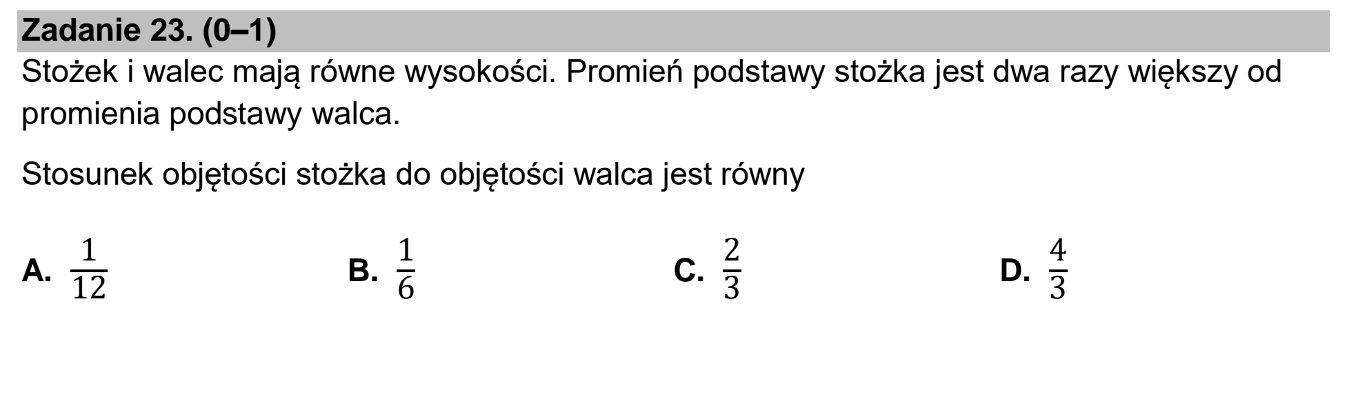 Matura, maj 2026, podgląd zadania 23