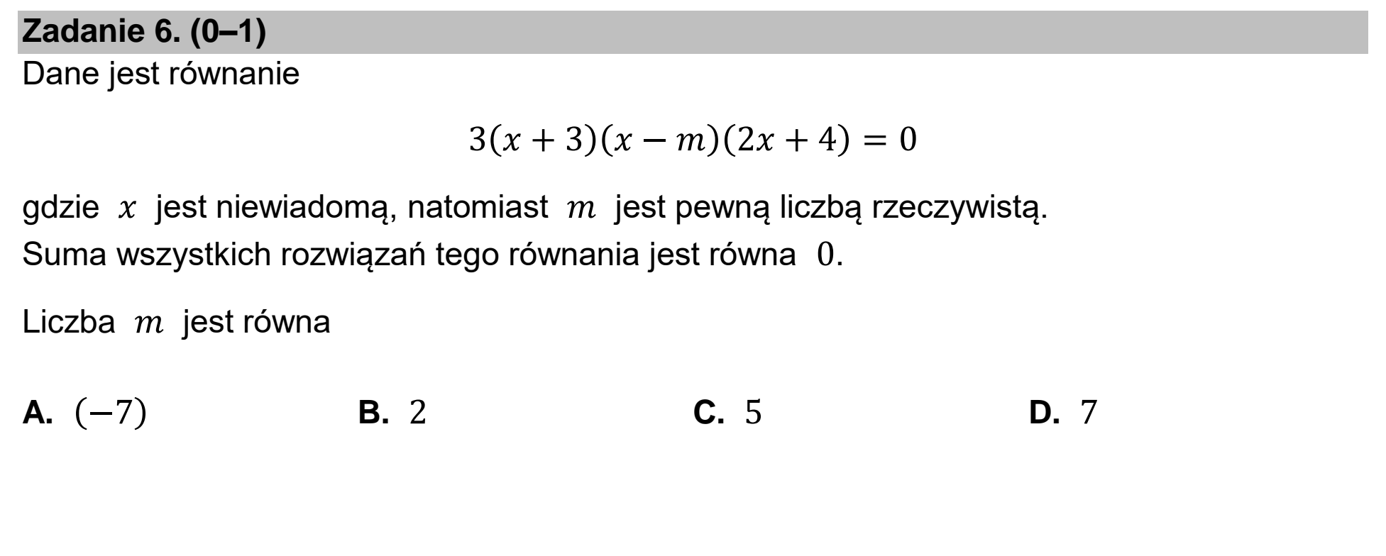 Matura, maj 2026, podgląd zadania 6