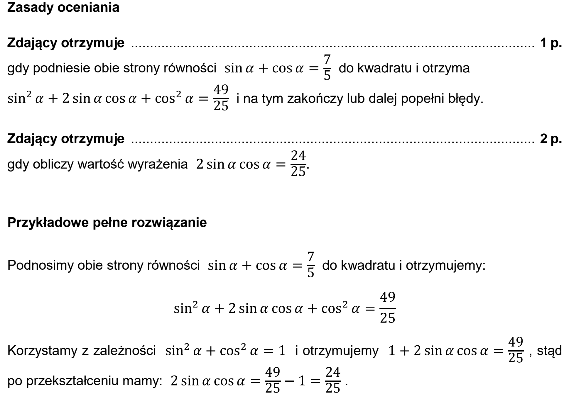 Matura próbna, marzec 2021, odpowiedź do zadania 32