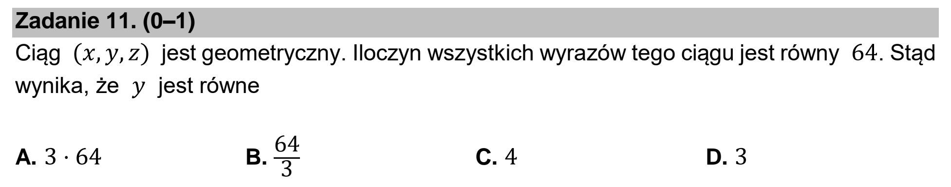 Matura próbna, marzec 2021, podgląd zadania 11