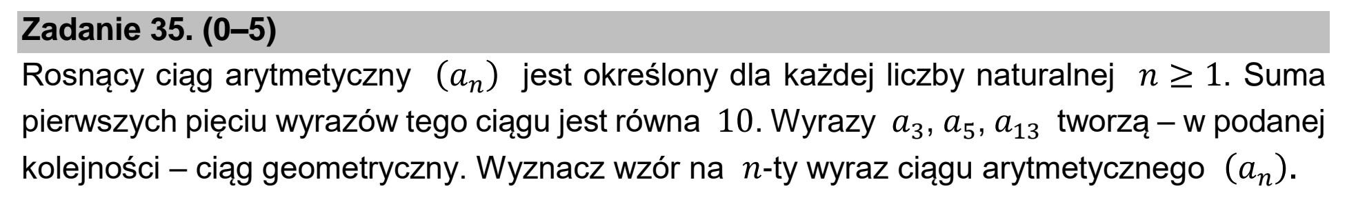 Matura próbna, marzec 2021, podgląd zadania 35