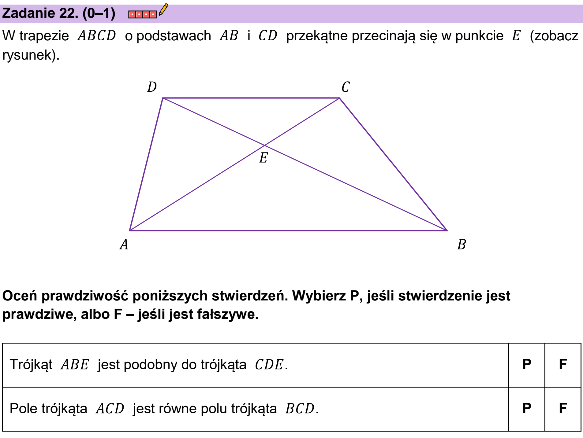 Matura dodatkowa, czerwiec 2023, podgląd zadania 22