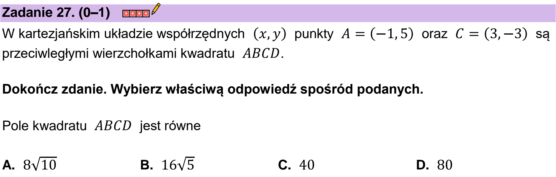 Matura dodatkowa, czerwiec 2023, podgląd zadania 27