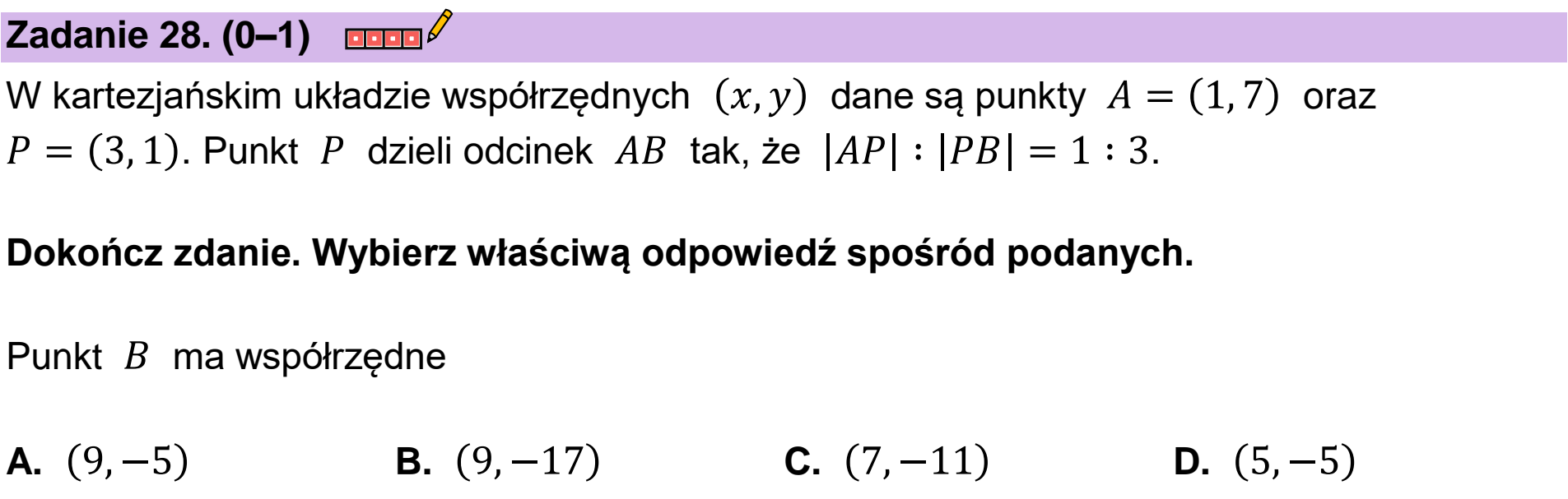 Matura dodatkowa, czerwiec 2023, podgląd zadania 28