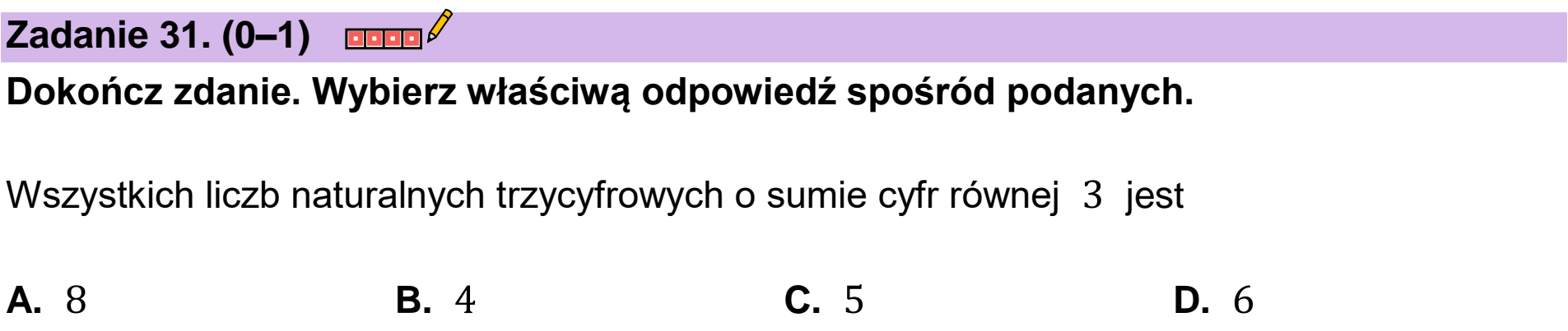 Matura dodatkowa, czerwiec 2023, podgląd zadania 31