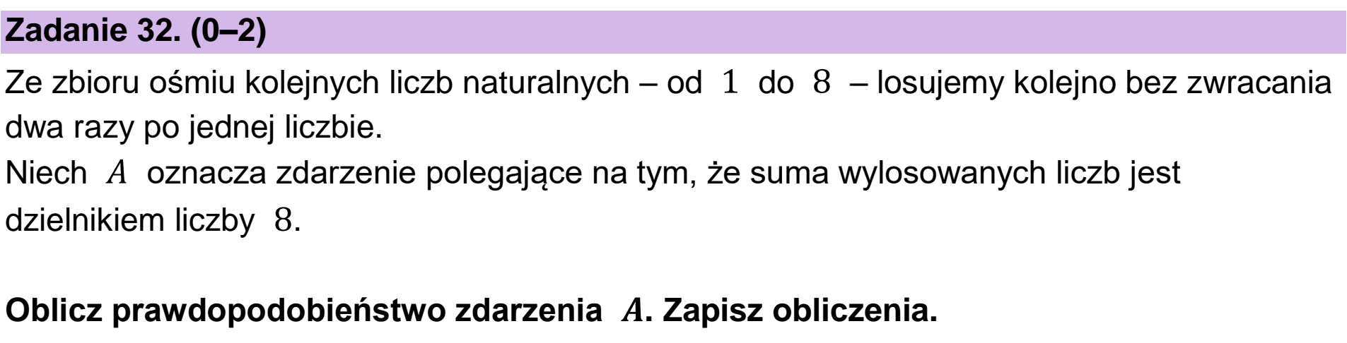 Matura dodatkowa, czerwiec 2023, podgląd zadania 32