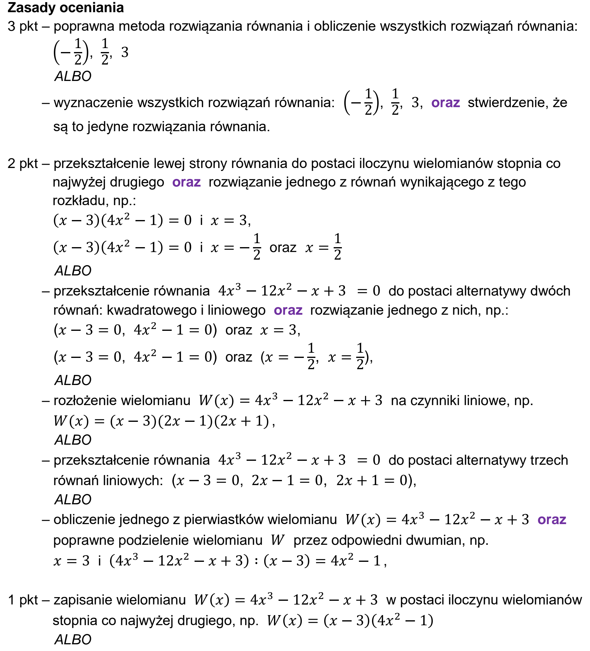 Matura dodatkowa, czerwiec 2024, odpowiedź do zadania 10