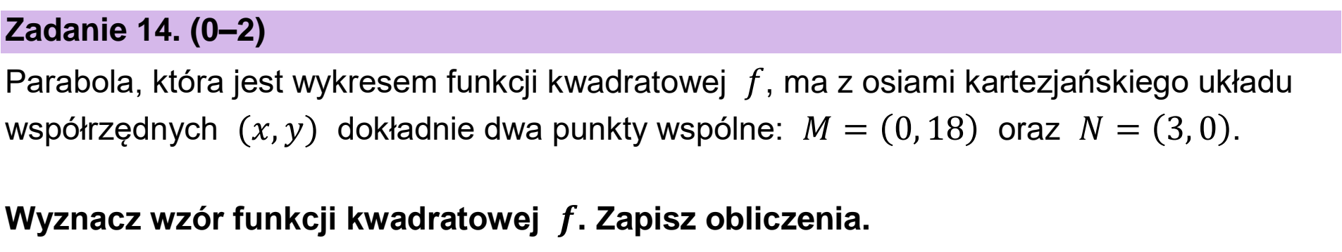 Matura dodatkowa, czerwiec 2024, podgląd zadania 14