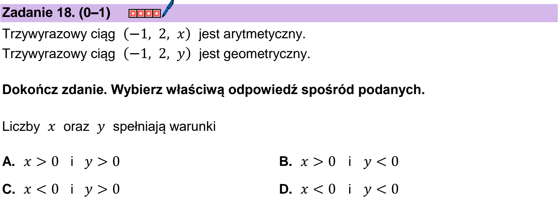 Matura dodatkowa, czerwiec 2024, podgląd zadania 18