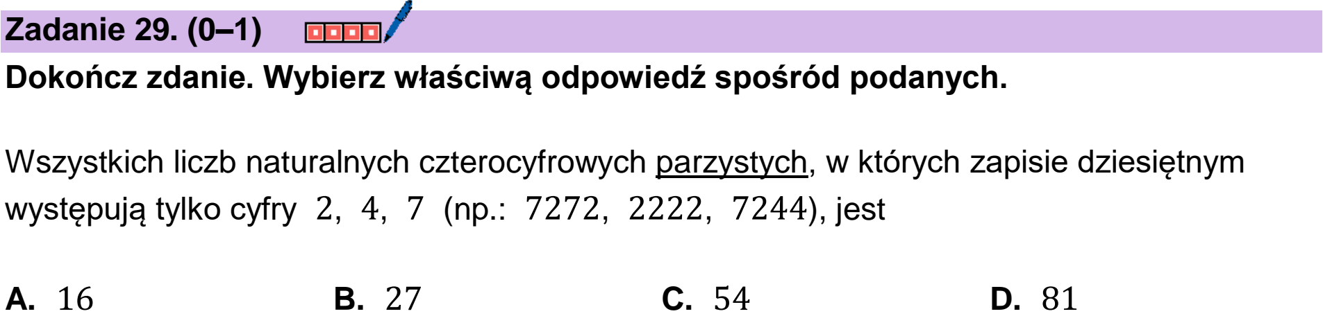 Matura dodatkowa, czerwiec 2024, podgląd zadania 29