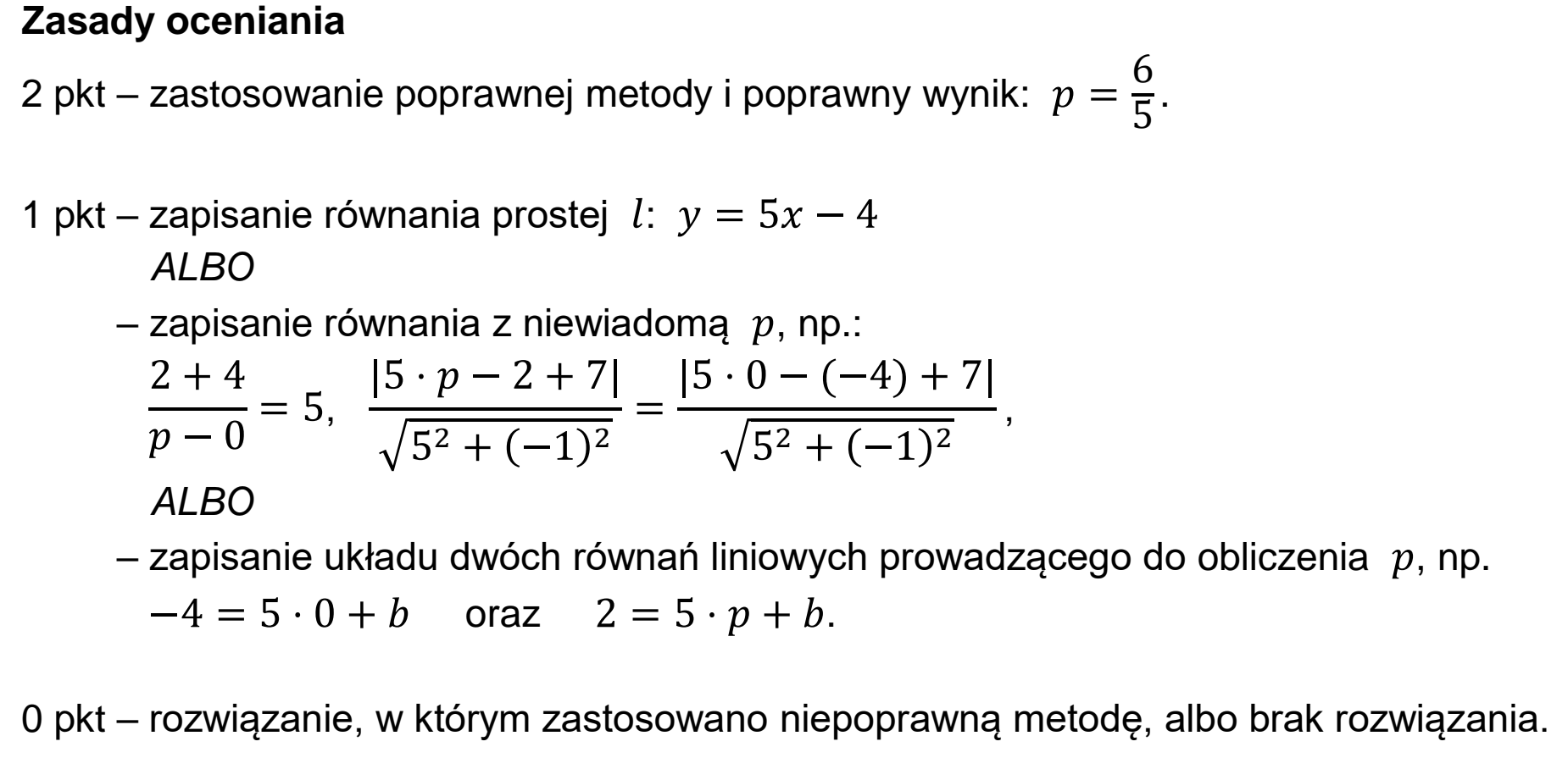 Matura dodatkowa, czerwiec 2025, odpowiedź do zadania 22, fragment 1