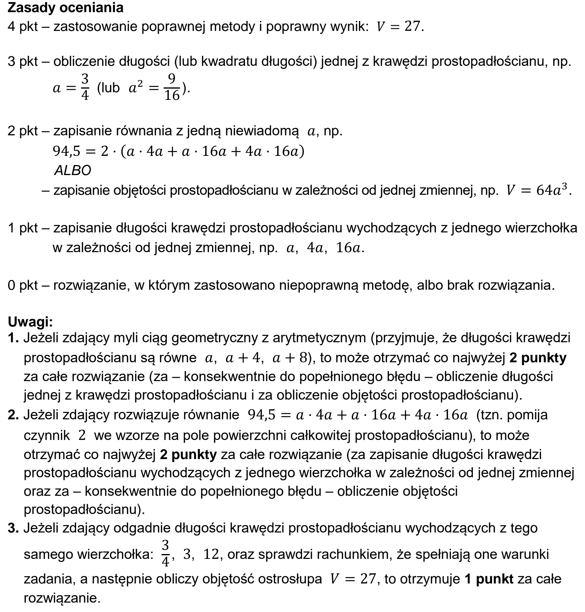 Matura dodatkowa, czerwiec 2025, odpowiedź do zadania 24, fragment 1