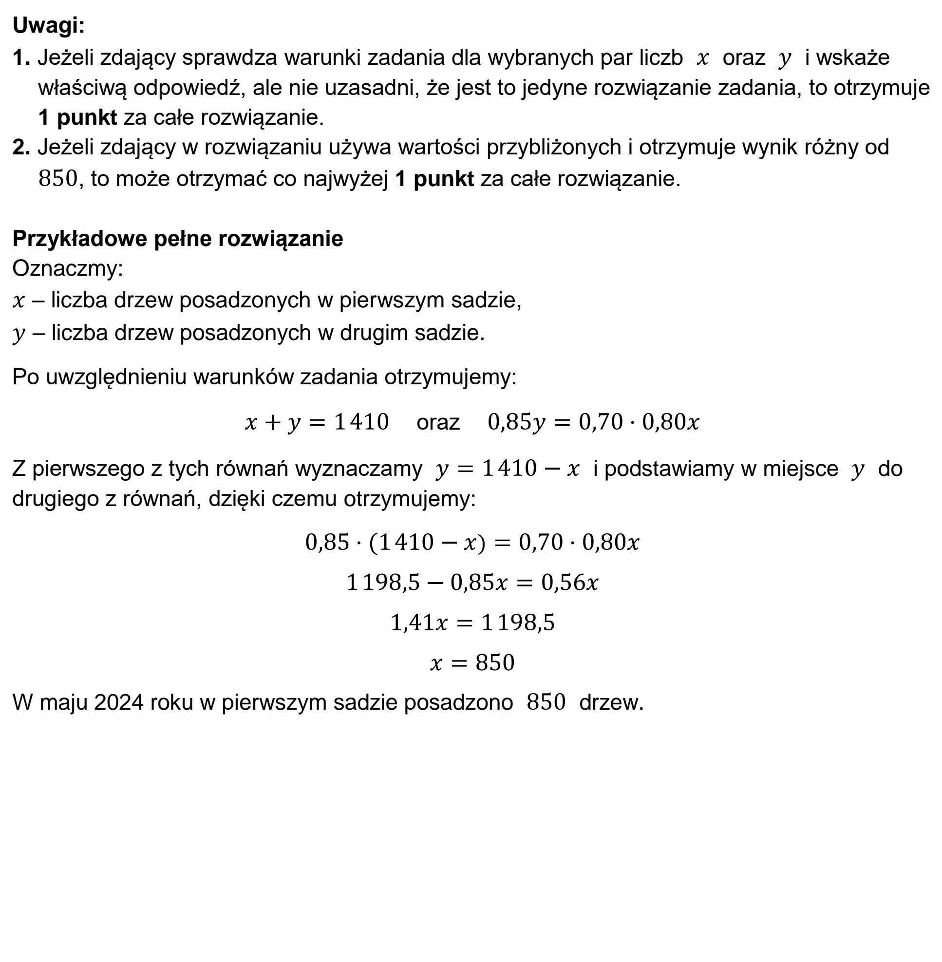Matura dodatkowa, czerwiec 2025, odpowiedź do zadania 8, fragment 2