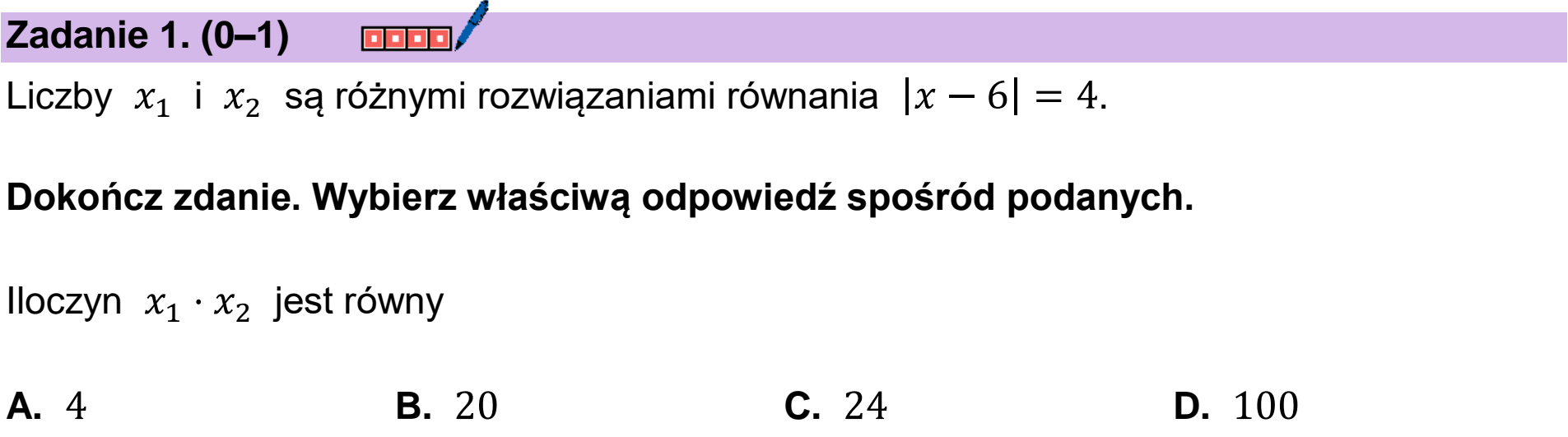 Matura dodatkowa, czerwiec 2025, podgląd zadania 1