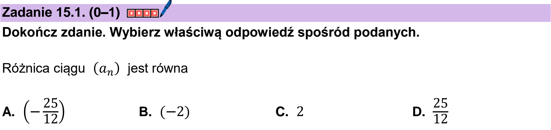 Matura dodatkowa, czerwiec 2025, zadanie 15.1
