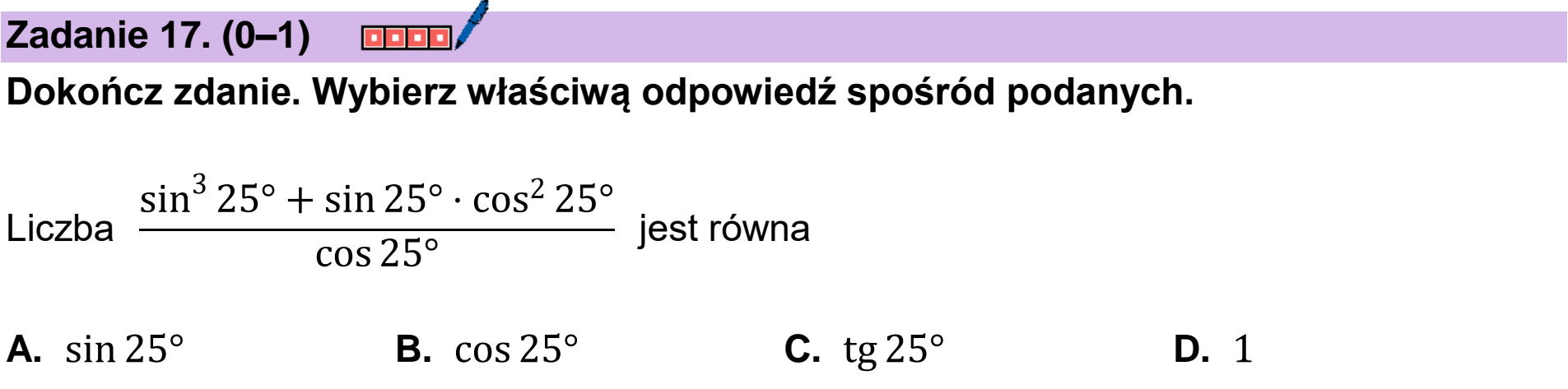 Matura dodatkowa, czerwiec 2025, podgląd zadania 17