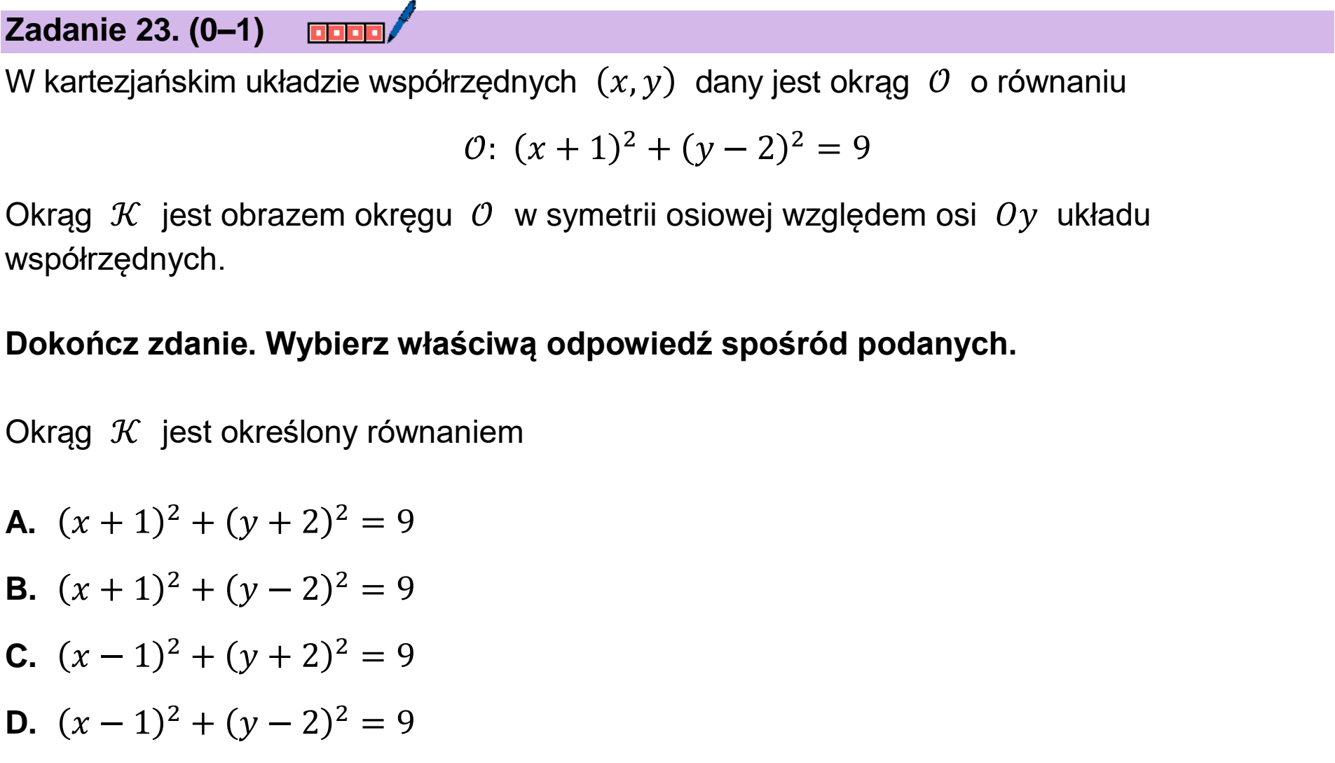Matura dodatkowa, czerwiec 2025, podgląd zadania 23