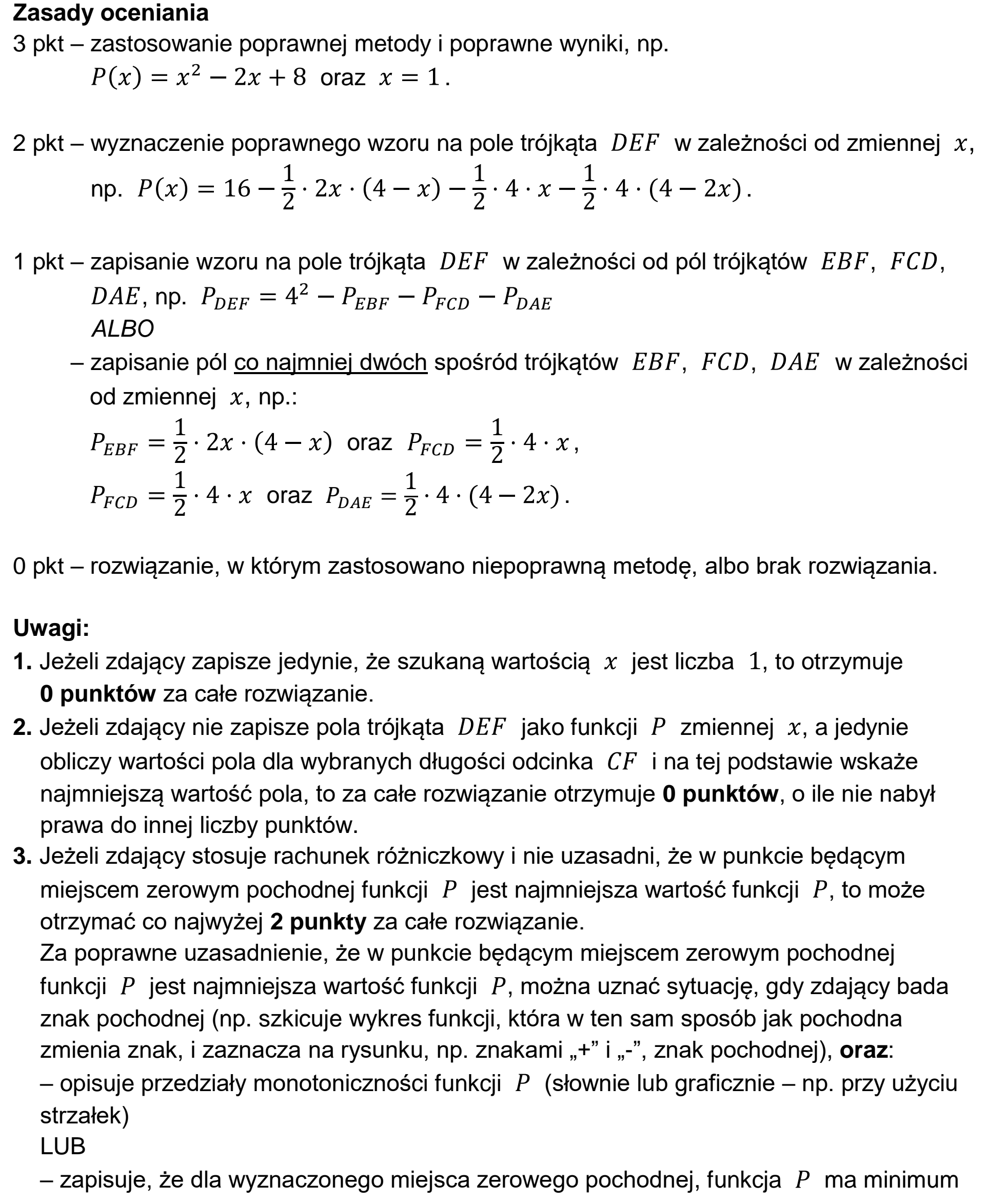 Matura dodatkowa, czerwiec 2026, odpowiedź do zadania 32