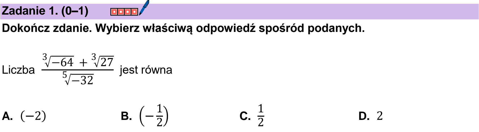 Matura dodatkowa, czerwiec 2026, podgląd zadania 1