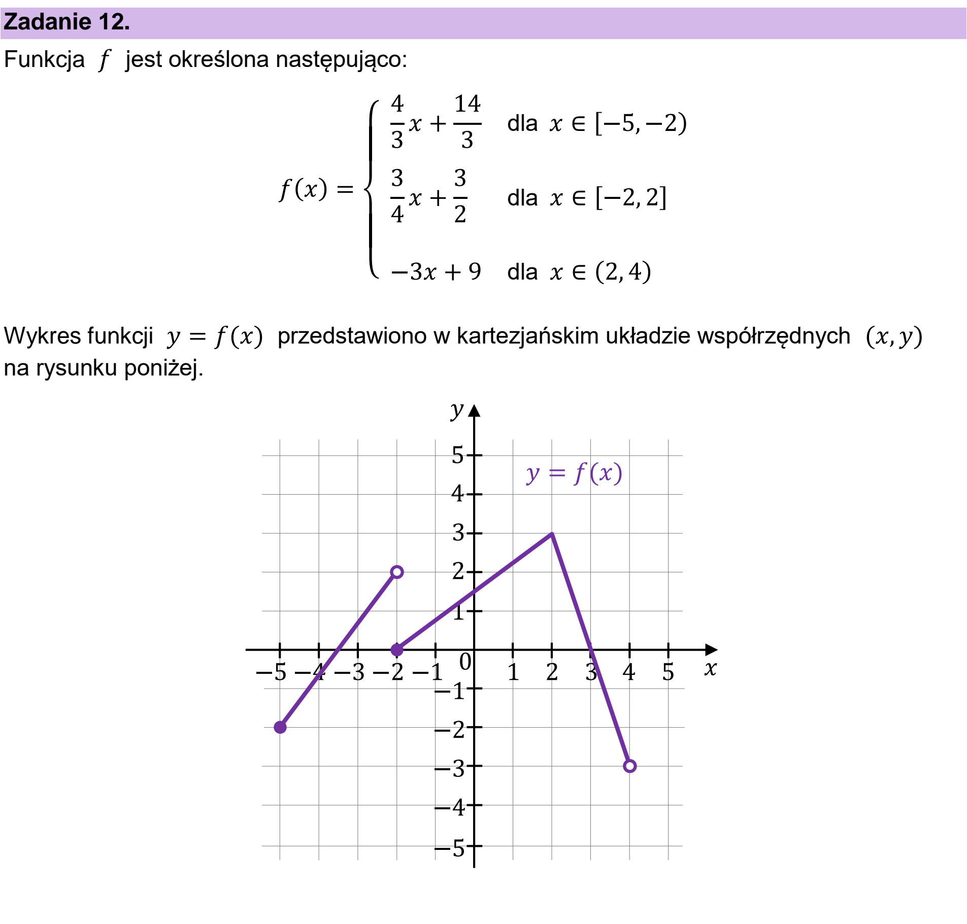 Matura dodatkowa, czerwiec 2026, wstęp zadania 12